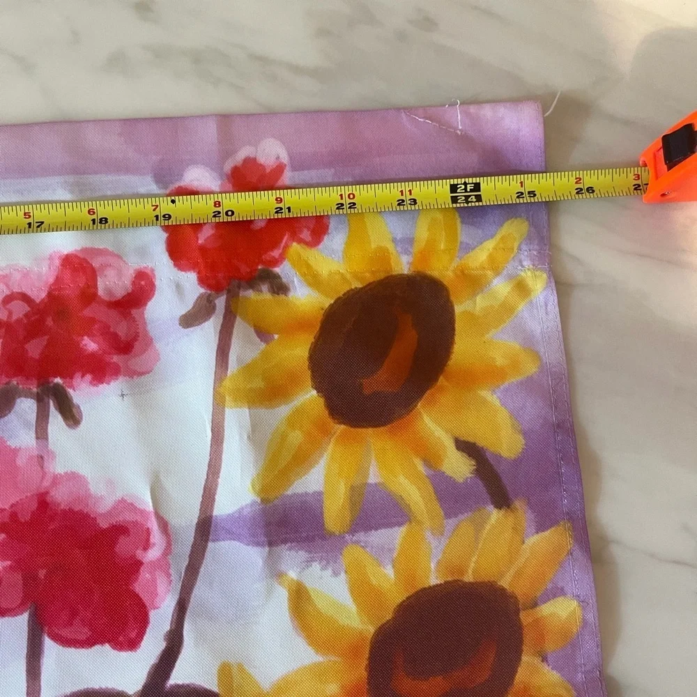 Floral Garden Decorative Towel Wall Hanging Sunflowers Watering Can Spring Art
